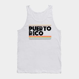 Puerto Rico  Island  gift  art 90s style retro vintage 80s Tank Top